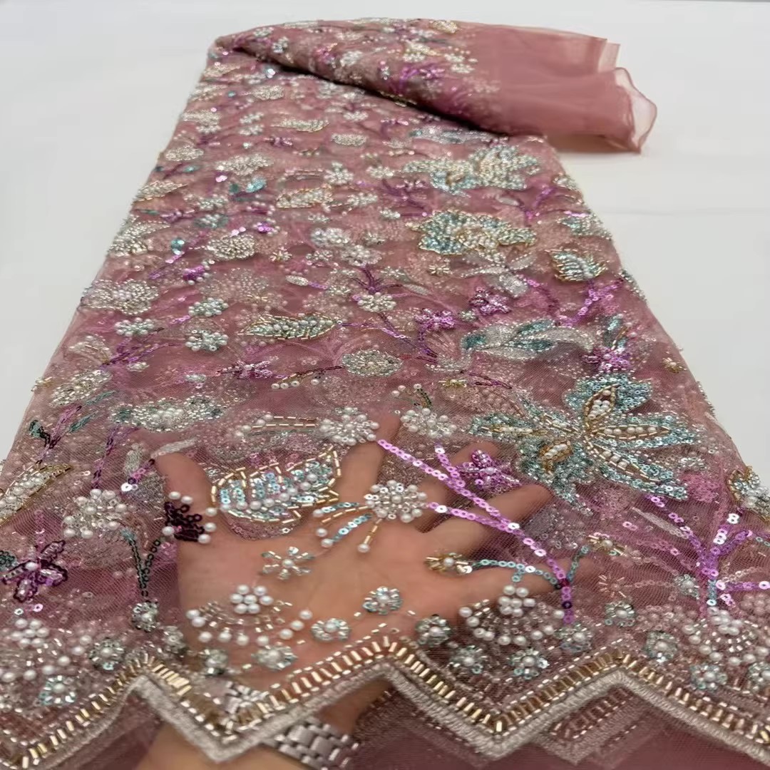 Embroidery Wedding - 5 yarda pullu boncuk tüpü nakışlı