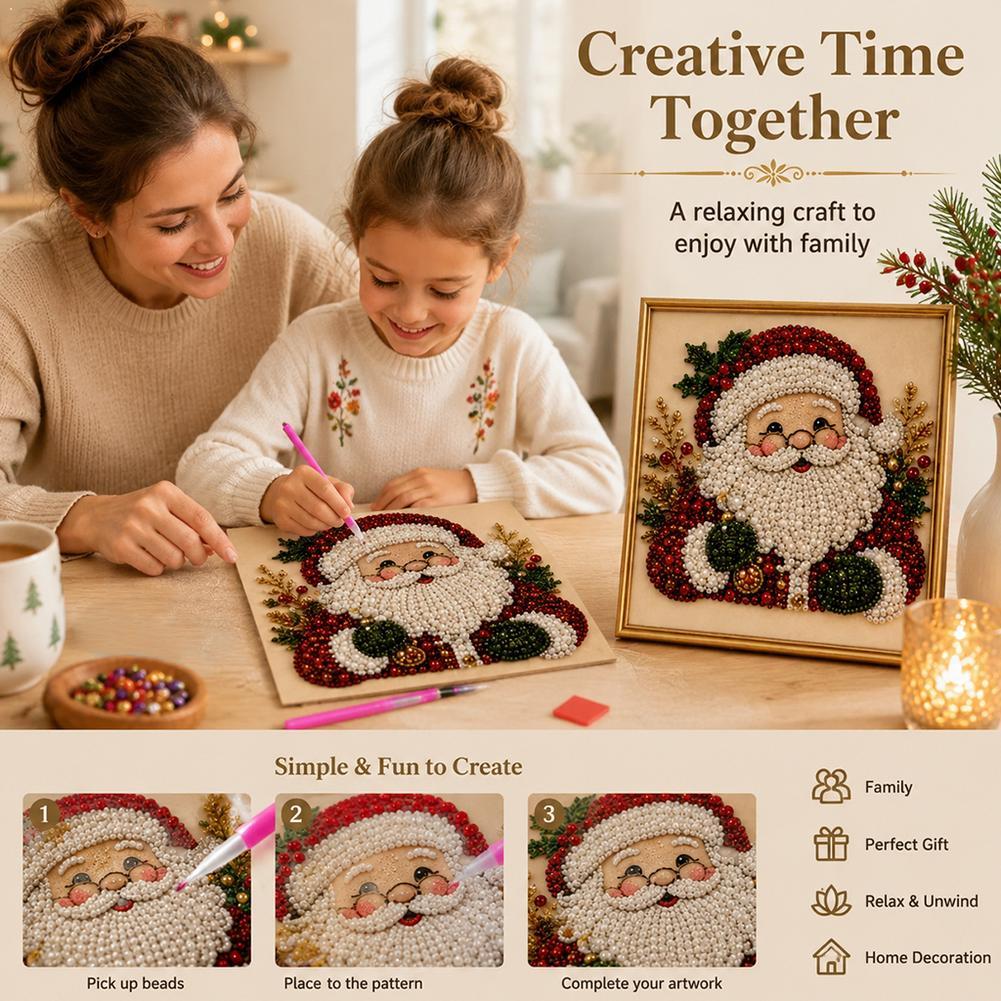 Embroidery Frame - Noel Baba İnci Sanatı DIY Kiti