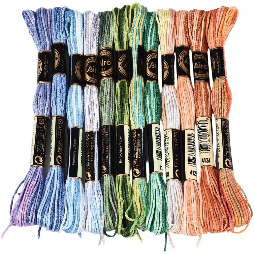 Embroidery Floss - 12 Sarım 105 Yard Çapraz Dikiş