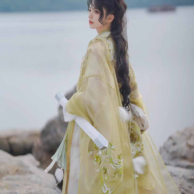 Embroidery Gradient - Wuxia Kılıç Ustası Hanfu Kıyafet Erkekler