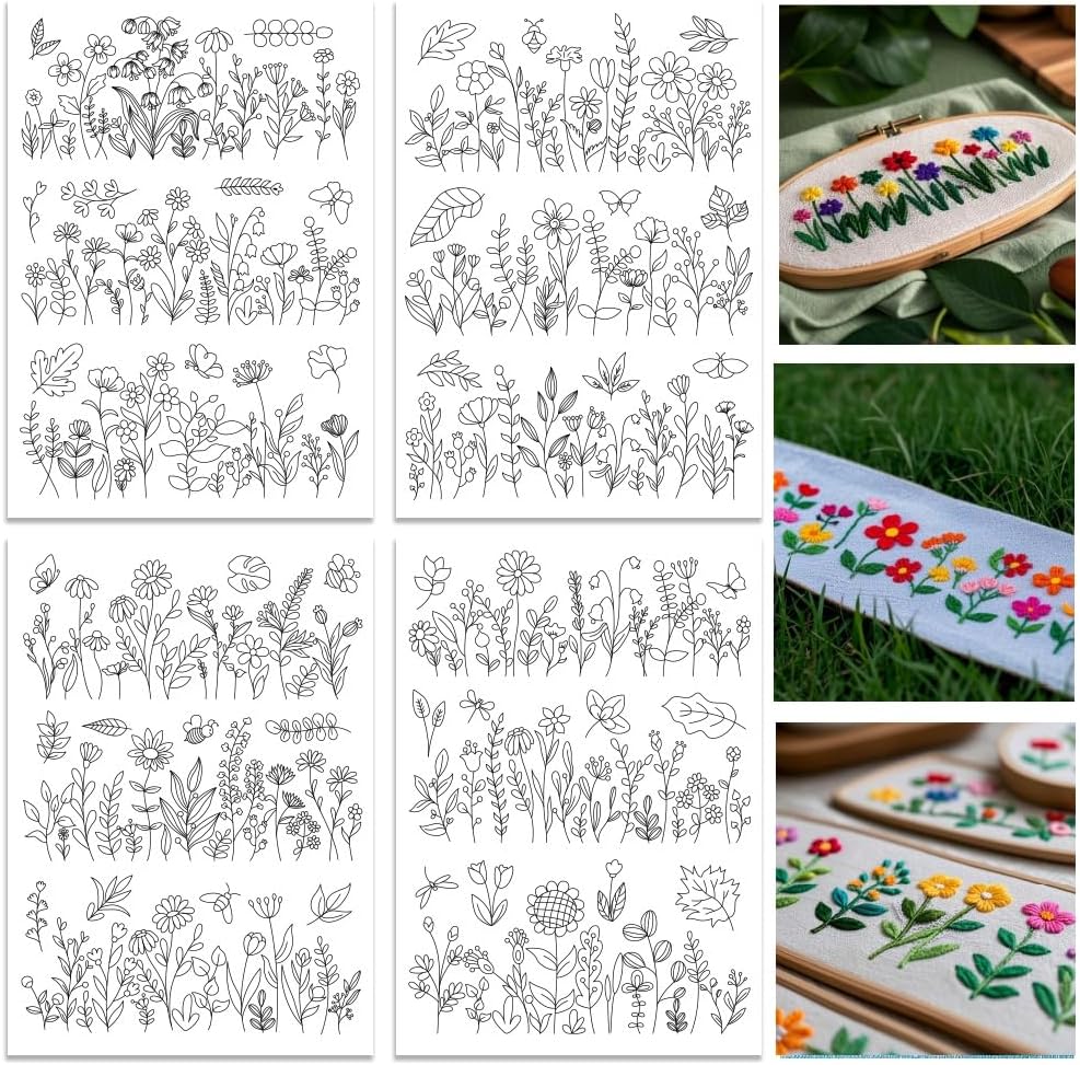 Embroidery Pattern - Suda Çözünen Nakış Desenleri Stabilizatörleri Önceden
