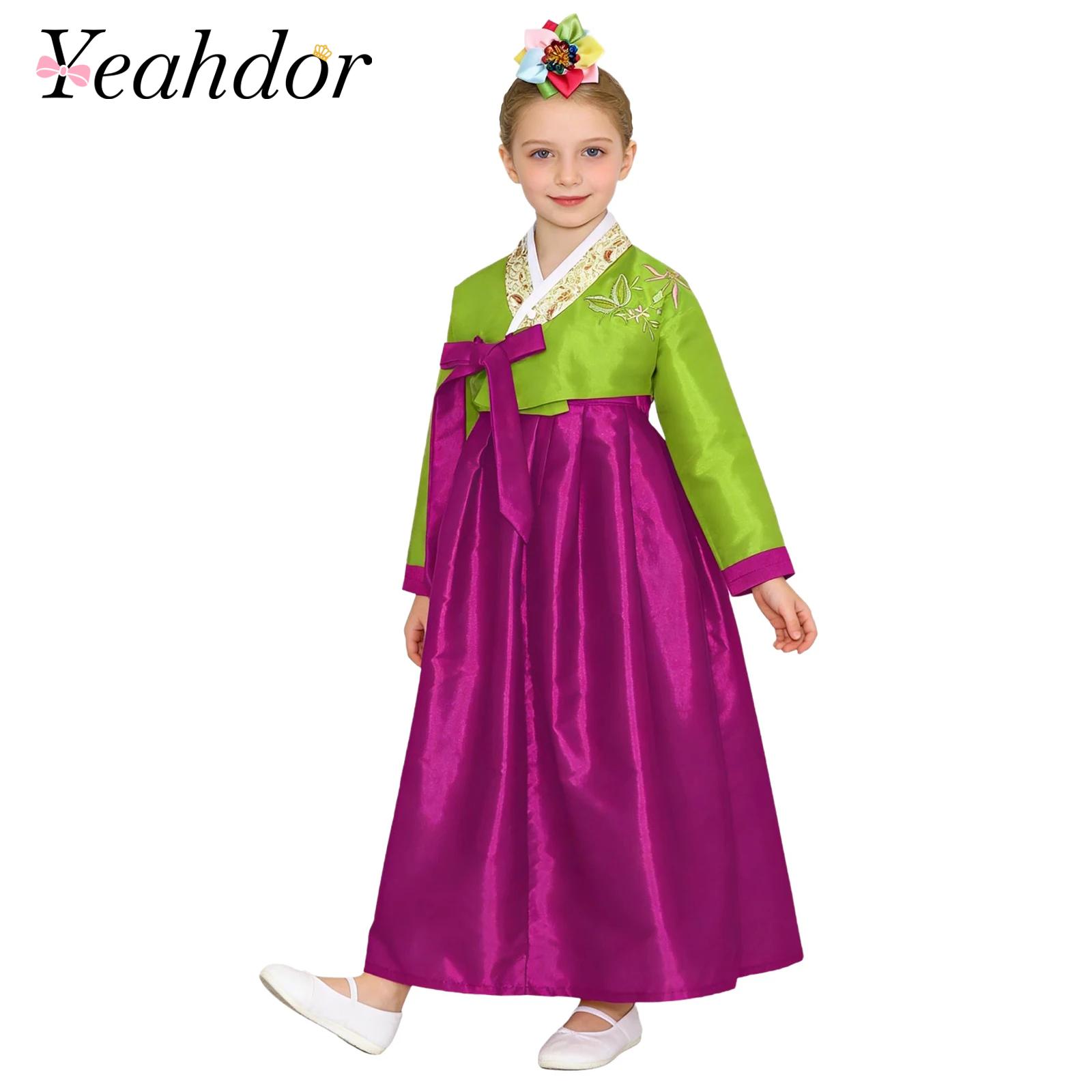 Embroidery Wedding - Çocuk Kız Kore Ulusal Hanbok Kıyafeti
