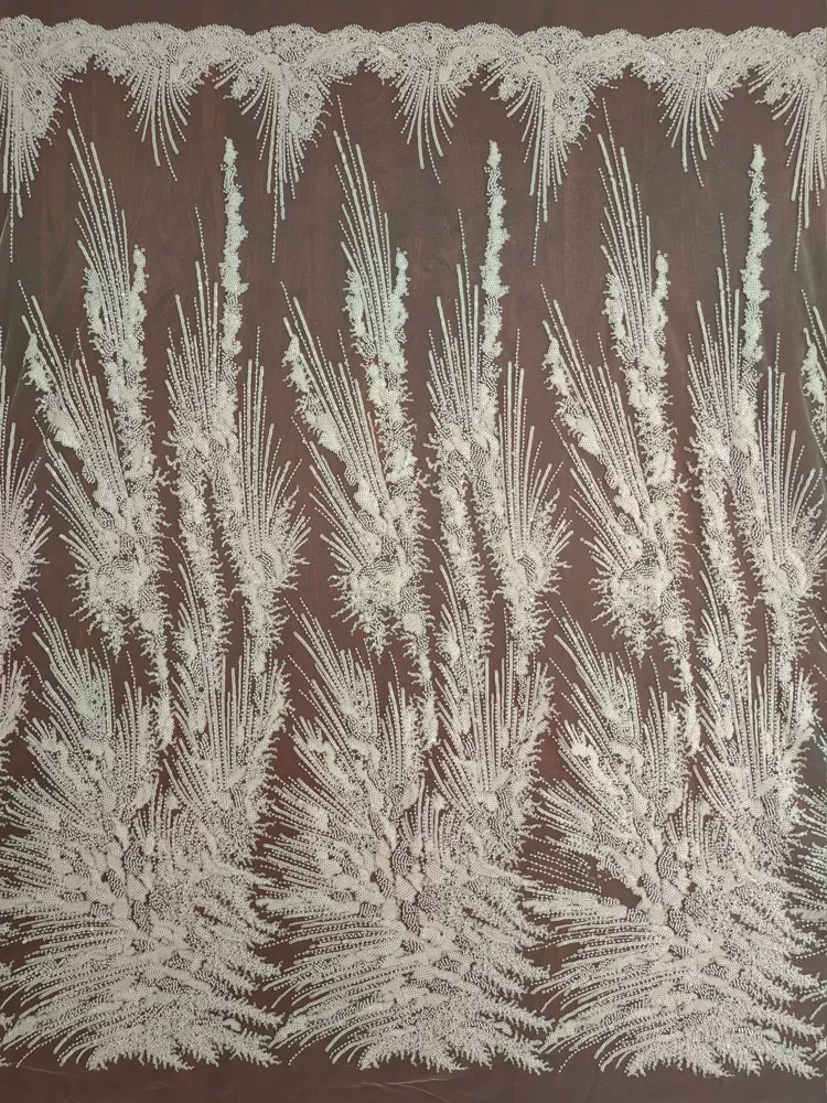 Embroidery Wedding - 1 yard tırnak boncuklu pullu çiçek