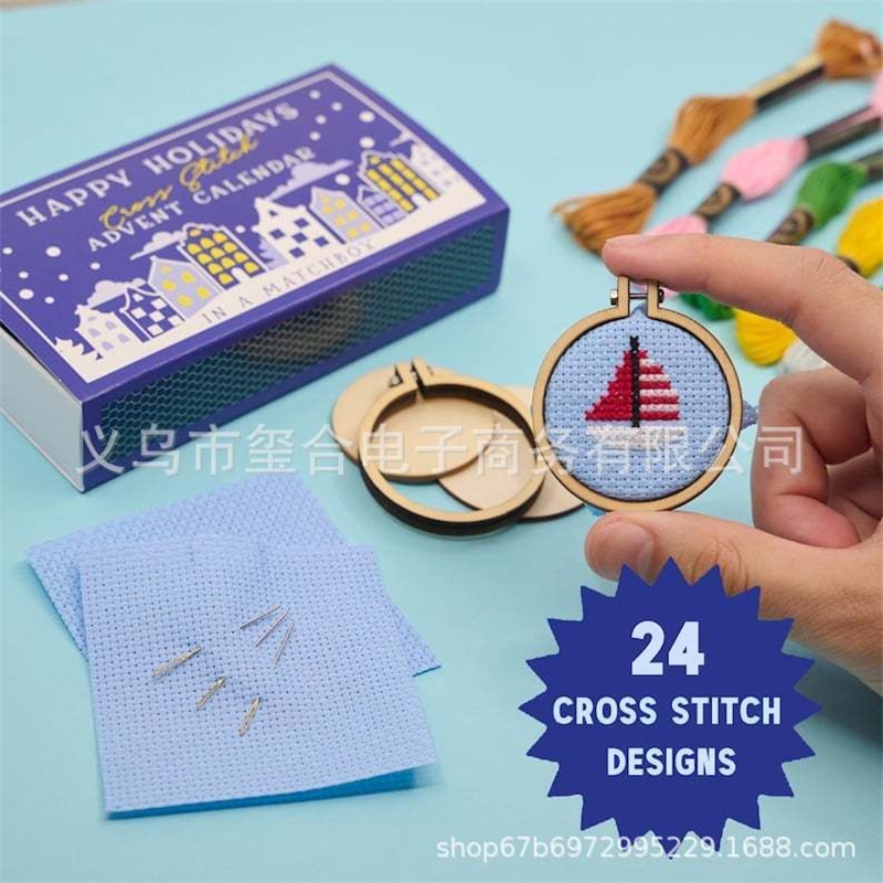Embroidery Xmas Kits - DIY Noel Çapraz Dikiş Advent Takvimi