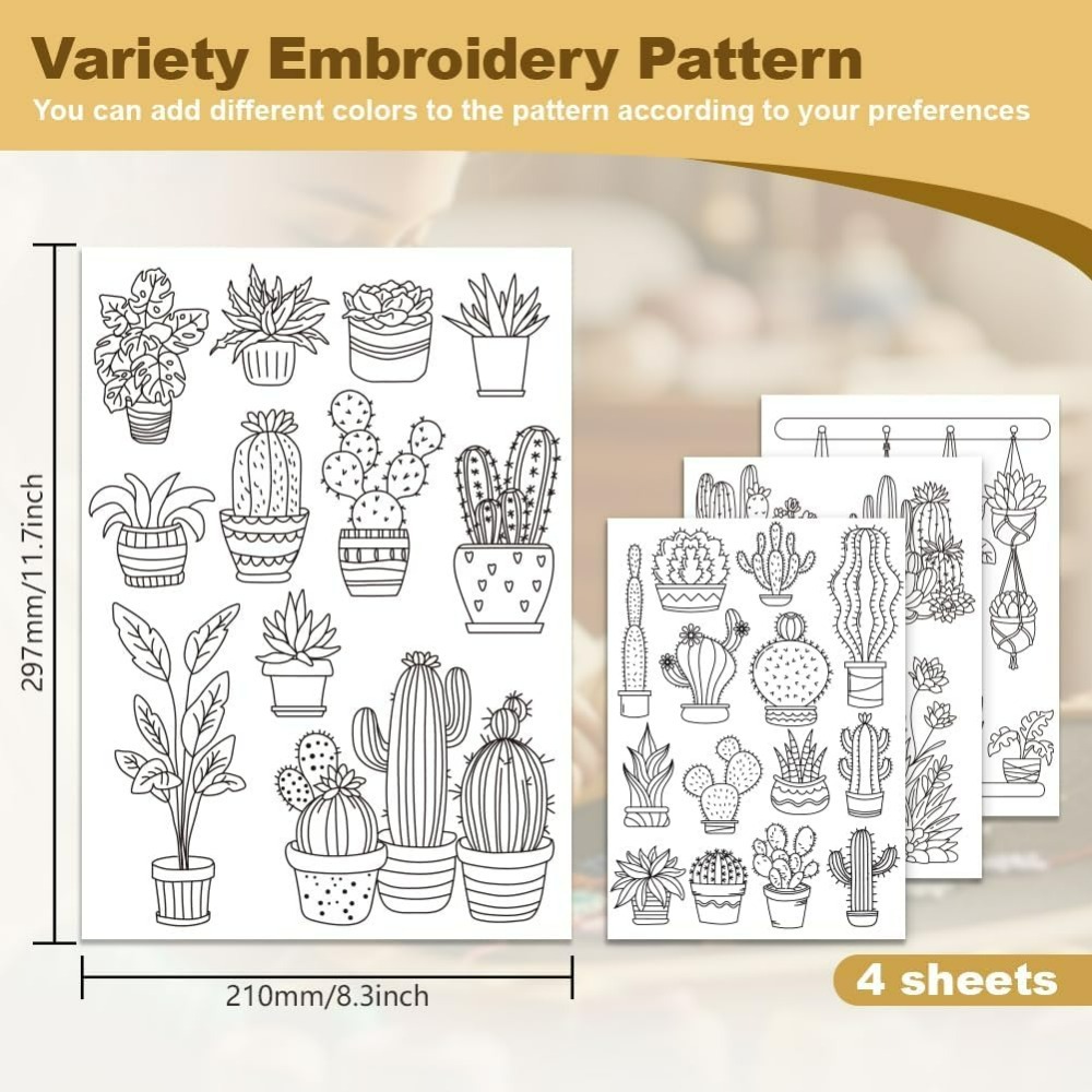 30 Adet Bonsai Kaktüs Nakış De - Embroidery Pattern incelemesi ve fiyatı