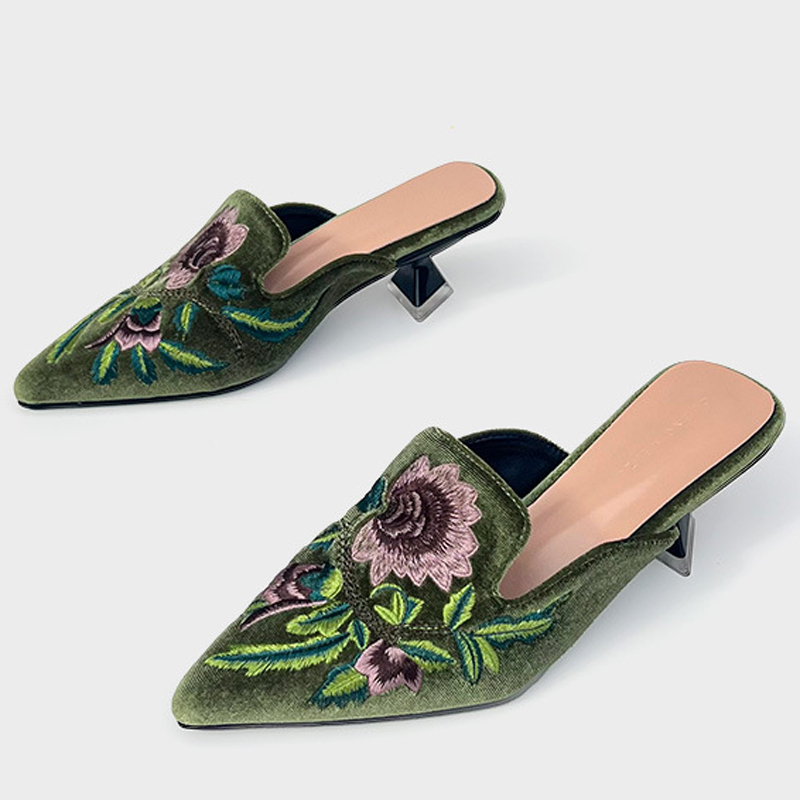 Nakışlı Kadife Kadın Ayakkabıl - Embroidery Designer incelemesi ve fiyatı