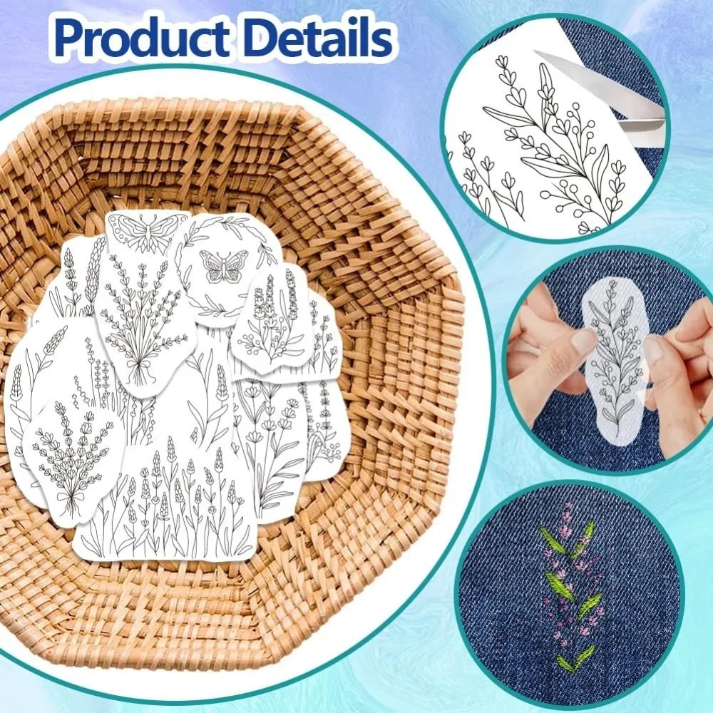 4 sayfa Lavanta Çiçek Kelebek  - Embroidery Sheet incelemesi ve fiyatı
