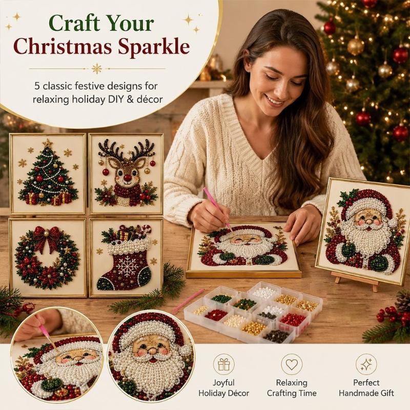 Yeni Sıcak Noel Baba İnci Sana - Embroidery Xmas Kits incelemesi ve fiyatı