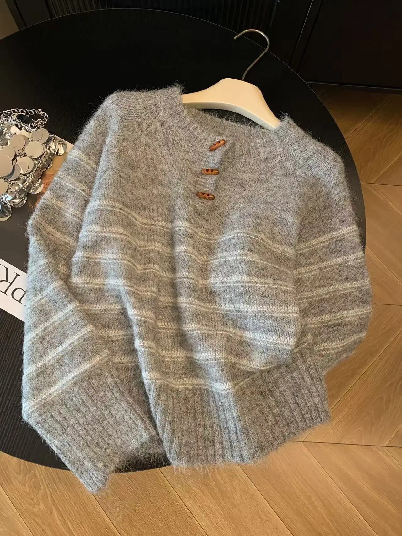 Sonbahar Kış Kadın Çizgili Yün - Embroidery Origin incelemesi ve fiyatı
