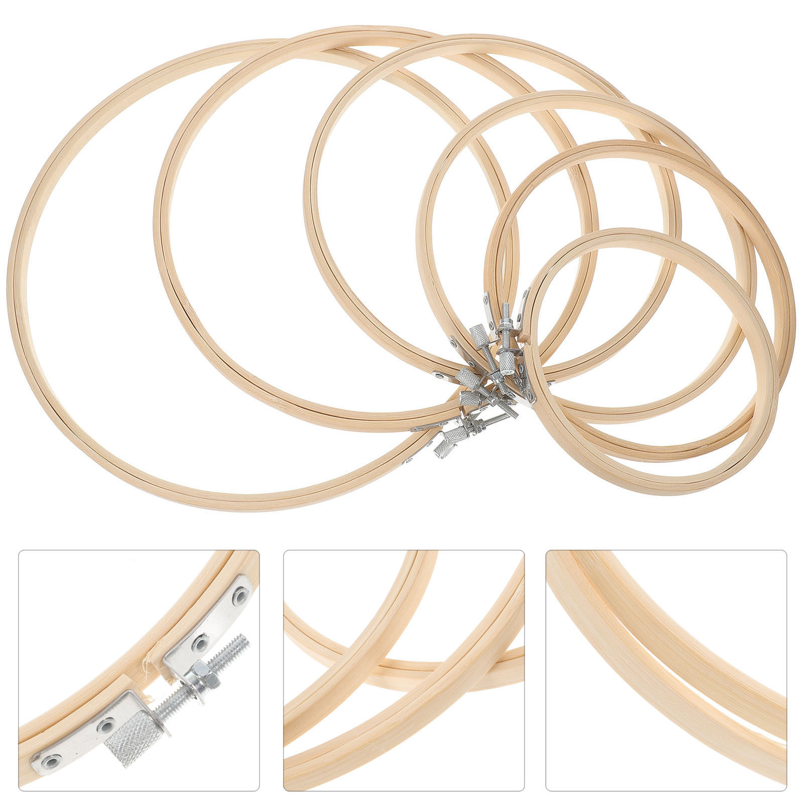 6 adet bambu nakış kasnakları  - Embroidery Ring Sizes incelemesi ve fiyatı