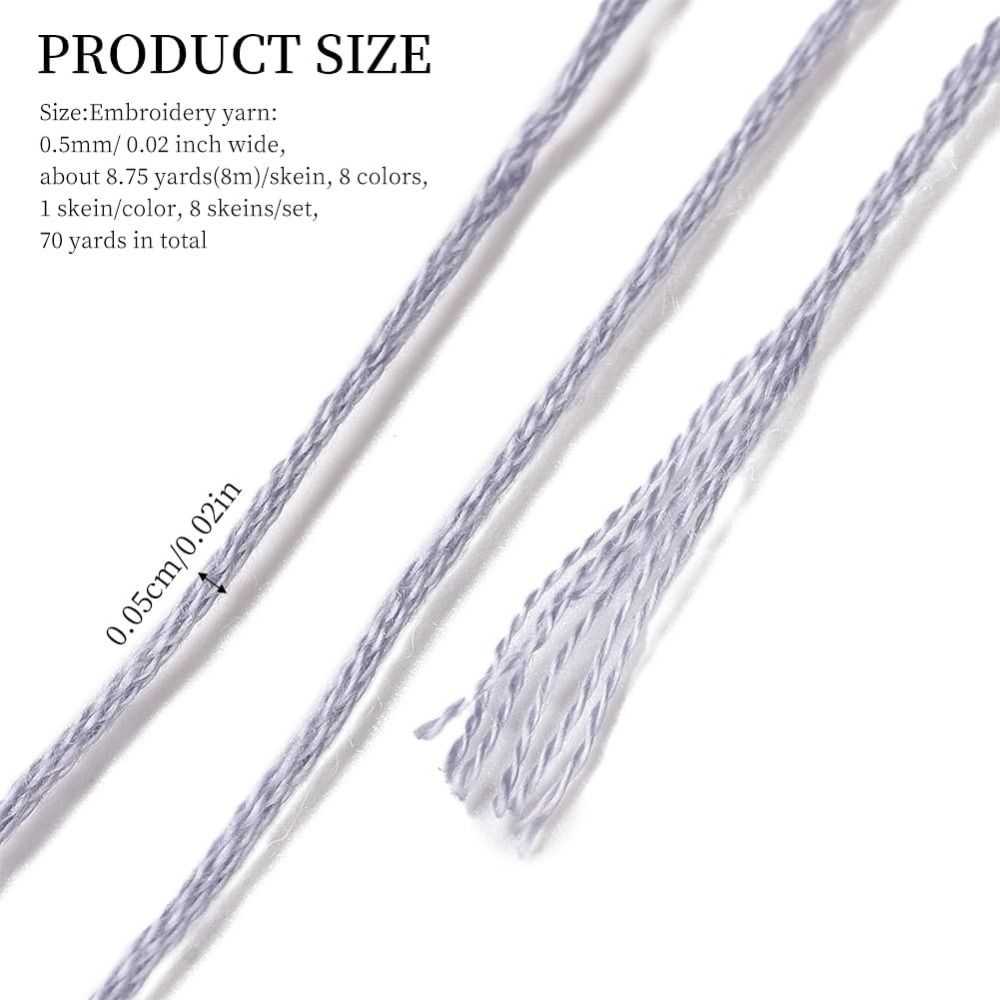 8 Skeins 70 Metre Gri Dostluk  - Embroidery Floss incelemesi ve fiyatı