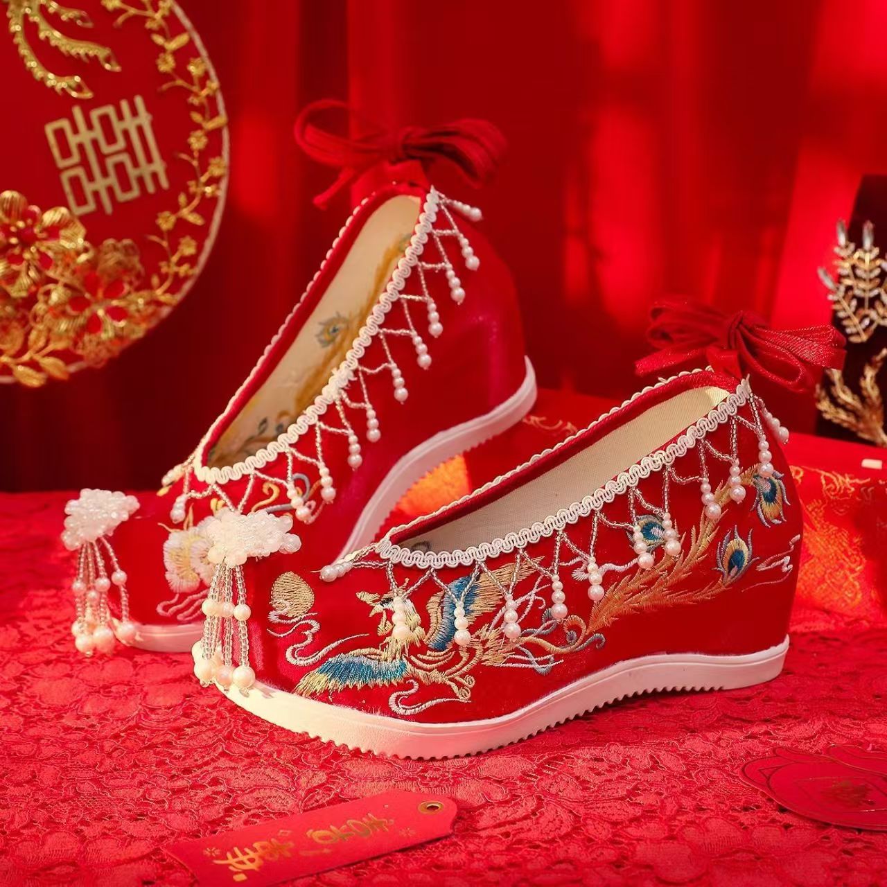 Kadınlar Yeni Kırmızı İşlemeli - Embroidery Wedding incelemesi ve fiyatı